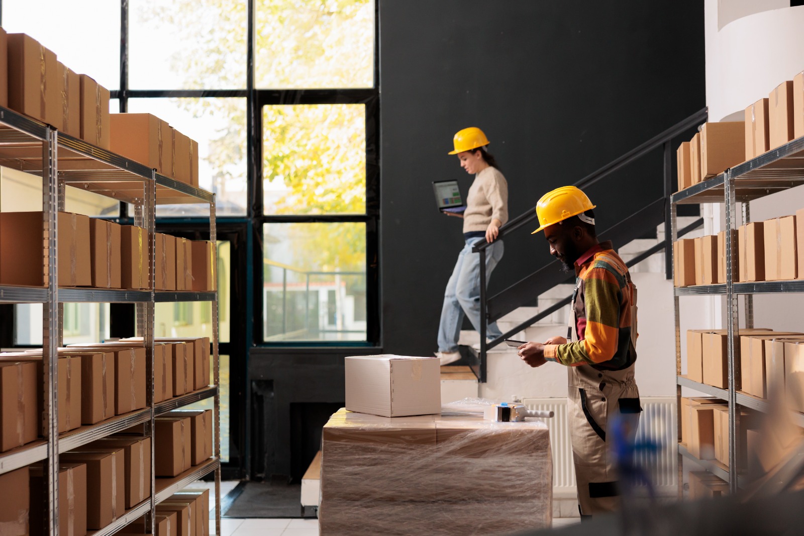 Commercial pallet storage warehouse space