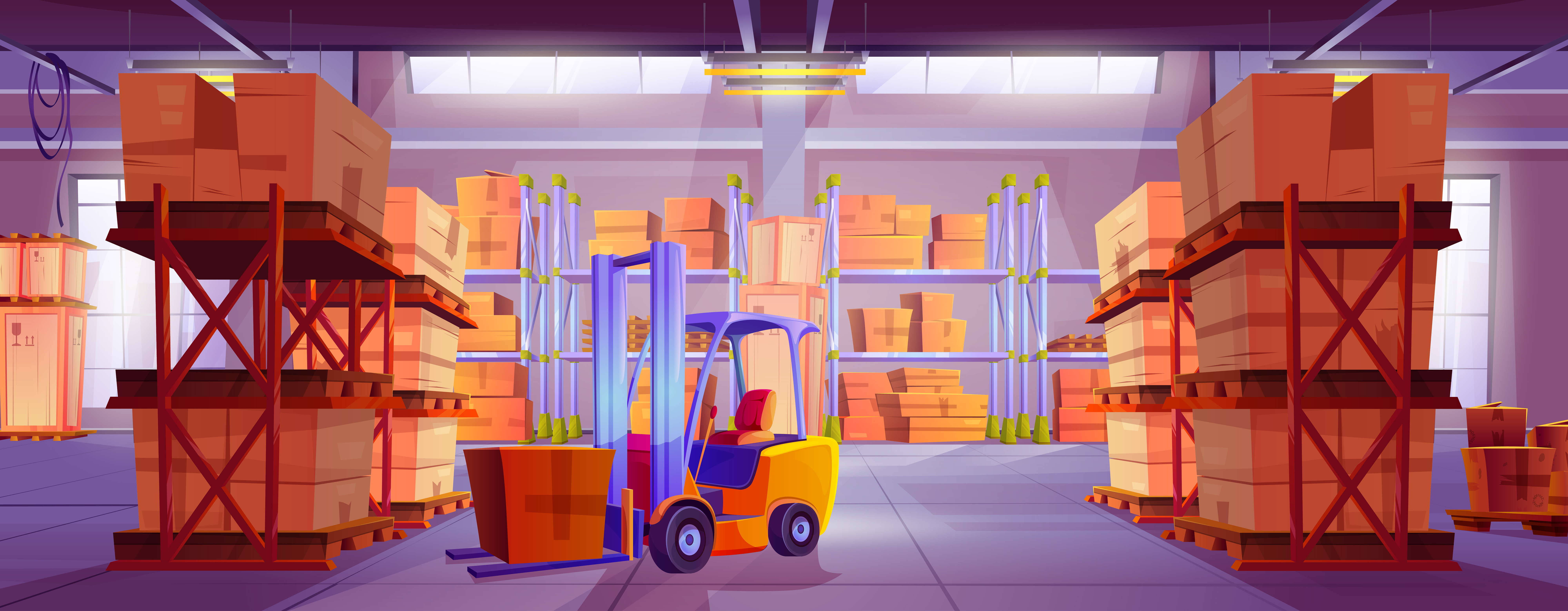 555 Scotland Ltd Forklift operating in pallet racking