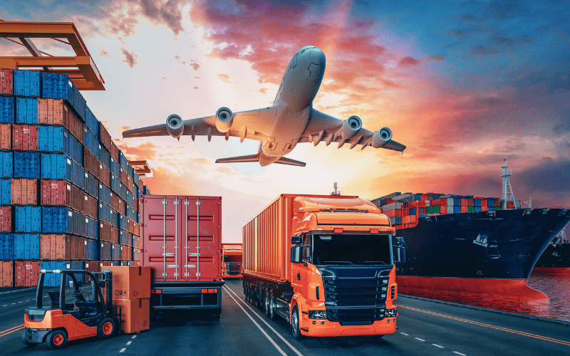 Global shipping map freight forwarding support
